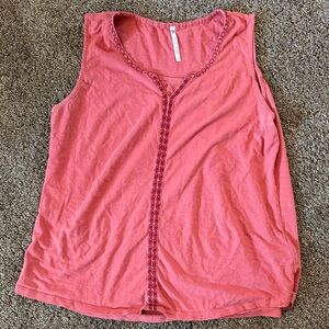 Coral Sleeveless Top